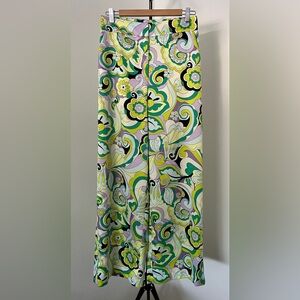 ✨Rachel Zoe Wide Leg Statement Pants | Size Small | Retro Psychedelic Print ✨